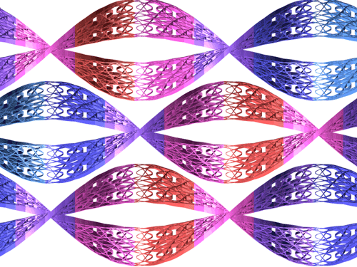 3D guilloche 003 perspective flat